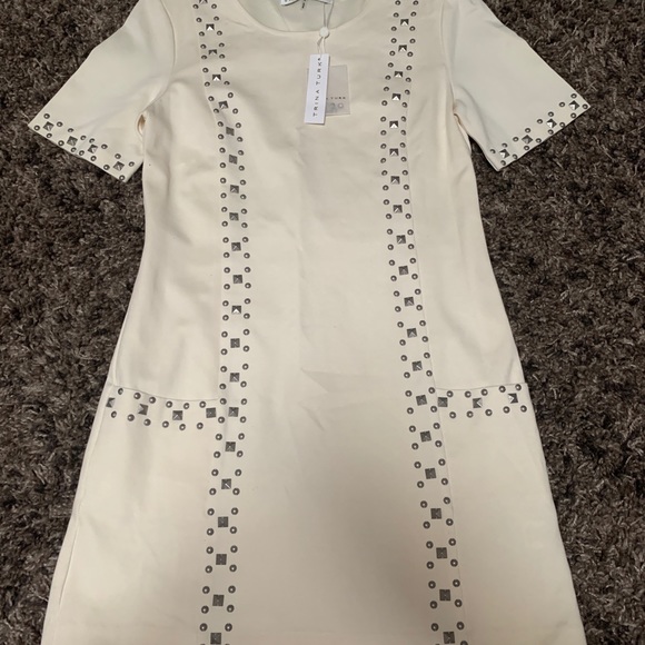 NWT Trina Turk Naomi Ponte Ivory Cream Dress Sz 6 - Picture 3 of 7
